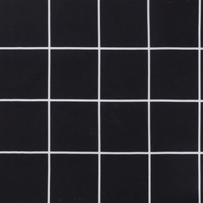 Almofadões cadeira encosto alto 4 pcs tecido xadrez preto