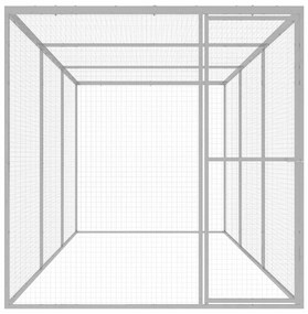 Jaula para gatos 4,5x1,5x1,5 m aço galvanizado