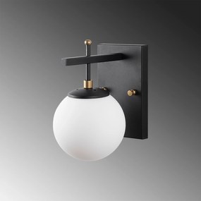 Candeeiro de Parede Zahar – Preto e Branco Antigo – 15 x 20 x 15 cm