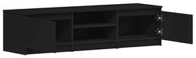 Móvel de TV 140x40x35,5 cm derivados de madeira preto