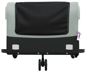 Reboque para bicicleta 45 kg ferro preto e cinza
