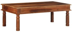 Mesa de centro 110x60x40 cm madeira maciça de acácia