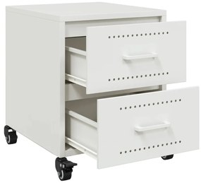 Mesa de cabeceira 36x39x43,5 cm aço branco