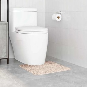 Tapete de Banho Creme Poliéster Padrão Antiderrapante
