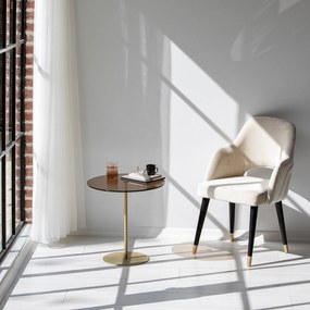 Mesa Lateral Chill-Out - Dourado - 50x50x50 cm