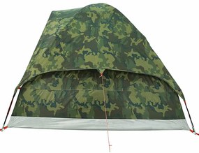 Tenda familiar cúpula para 6 pessoas impermeável camuflagem