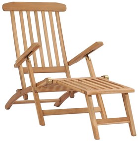 Cadeiras de jardim c/ apoios de pés e mesa teca maciça
