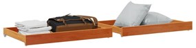 Gavetas p/ sofá-cama 2 pcs madeira de pinho maciça castanho mel