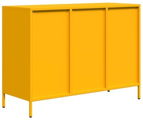 Aparador 101,5x39x73,5 cm aço laminado a frio amarelo mostarda