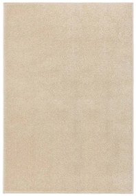 Tapete de pelo curto 160x230 cm bege