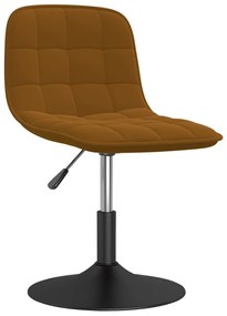 vidaXL Banco de bar veludo castanho