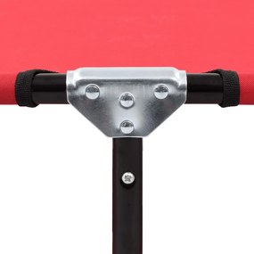 Espreguiçadeira/cama dobrável aço vermelho