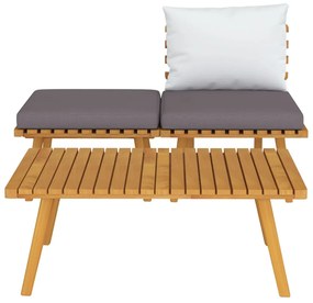 3 pcs conjunto lounge de jardim c/ almofadões acácia maciça