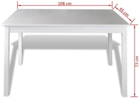 5 pcs Conjunto de jantar branco