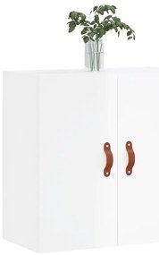 Armário de parede 60x31x60cm derivados madeira branco brilhante