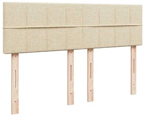 Cama com molas/colchão 140x190 cm tecido cor creme