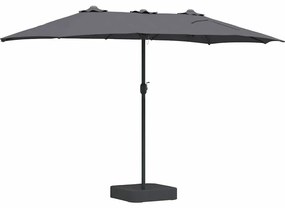 Guarda-sol de Jardim Antracite 385 x 209 x 244 cm tecido