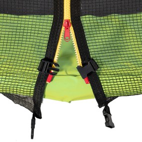 HOMCOM Trampolim de Jardim Ø223cm Trampolim para Crianças Adultos com Superfície de Salto Ø137cm Rede de Segurança Cobertura de Bordas e Escada para Exterior Verde