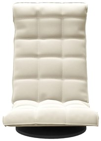 Cadeira de piso giratória veludo cor creme