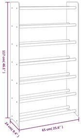 Sapateira 65x24x117 cm derivados de madeira castanho