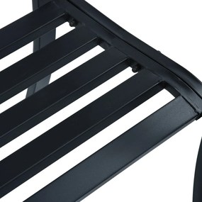 Banco jardim 125 cm aço preto
