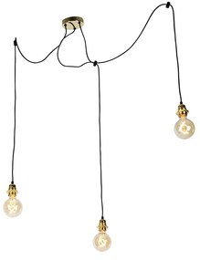 Candeeiro de suspensão moderno dourado - Cava 3 Moderno