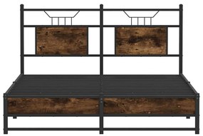 Estrutura cama s/ colchão derivados de madeira carvalho fumado