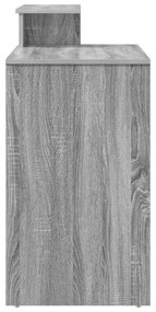 Mesa com Armazenamento Cinza Sonoma 120,5x44x88,5 cm Madeira Estrutura