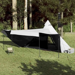 vidaXL Tenda familiar tipi para 8 pessoas opaca impermeável branco