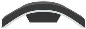 Candeeiros parede LED p/ exterior 2 pcs alumínio fundido preto