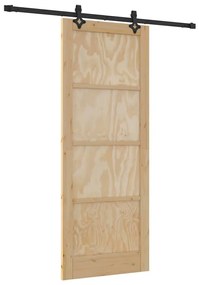 Porta Deslizante vidaXL com Conjunto de Ferragens 83x211 cm Madeira de