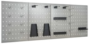 Placas perfuradas de parede 4 pcs 40x58 cm aço