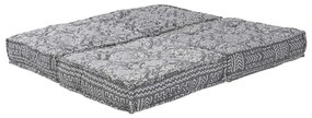 Sofá Puff Modular 2 Lugares Conversível Cinza Claro