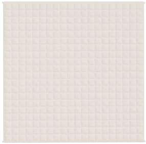 Manta pesada 9 kg 200x200 cm tecido creme-claro