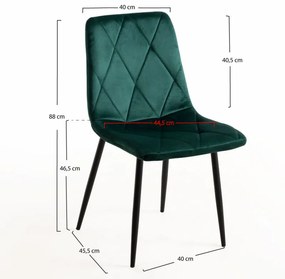 Cadeira Lyke Veludo - Verde