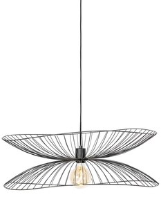 Candeeiro de suspensão design preto 66cm - Pua