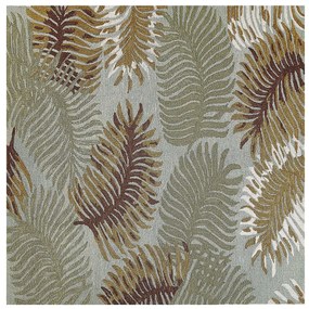 Tapete de lã com padrão de folhas multicolor 200 x 200 cm VIZE Beliani