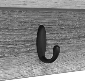 Cabideiro de Parede Sonoma cinzento 100 x 10.5 x 18 cm