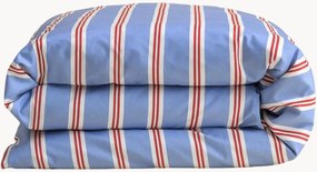 Capa de edredão em cetim de algodão Sky Blue Stripes