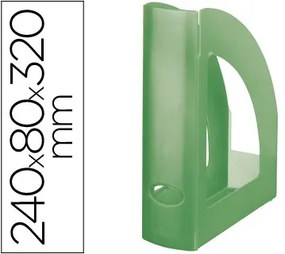 Porta Revistas Plástico Verde Kiwi Translucid