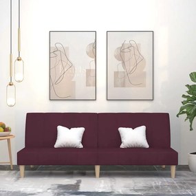 vidaXL Sofá-cama de 2 lugares tecido roxo