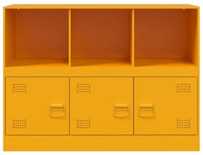 Aparador 99x39x73 cm aço amarelo mostarda