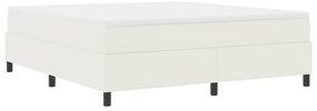 Cama Box Spring vidaXL Creme Super King em Tecido Corduroy