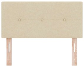 Cabeceira vidaXL Botão Almofadado Creme 90 cm Tecido