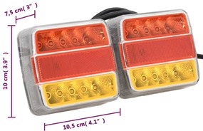 Farolins de reboque 2 pcs lâmpada LED 12V vermelho