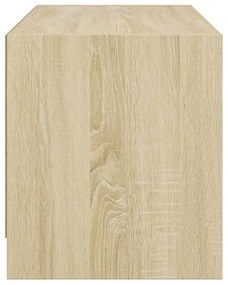 Móvel de TV c/ portas de vidro 68x37x42 cm carvalho sonoma