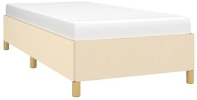 Estrutura de cama sem colchão 90x200 cm tecido creme
