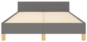 Estrutura de cama sem colchão 120x200 cm tecido cinzento-escuro