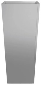 Vaso/floreira de jardim 35x35x75 cm aço galvanizado