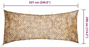 Rede de camuflagem com saco de arrumação 627x290 cm areia